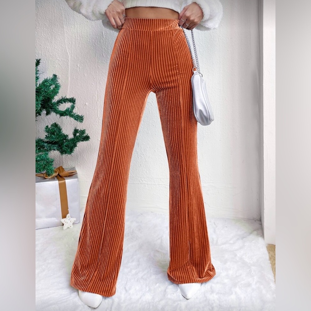 Women's Rust Flared Pants NWOT